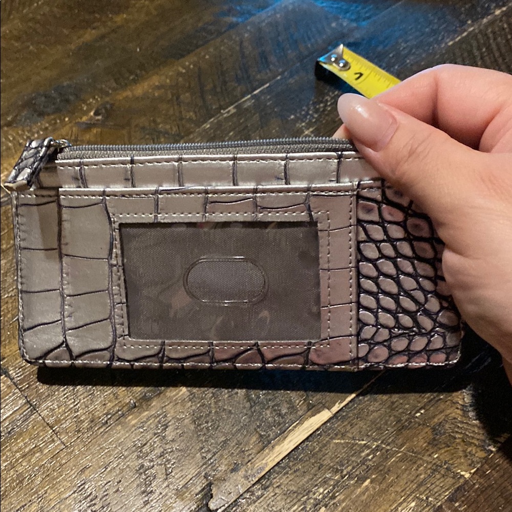 Silver Crocodile Pattern Wallet - image 6